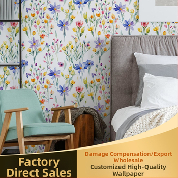 Lipnūs PVC tapetai su žalios augalų motyvais ir gėlių šakelėmis, šiuolaikiškas minimalistinis stilius, premium (Funkcija: lipnūs; Medžiaga: PVC; Sluoksnis: PVC; Stilius: modernus minimalistinis; Klasė: premium)