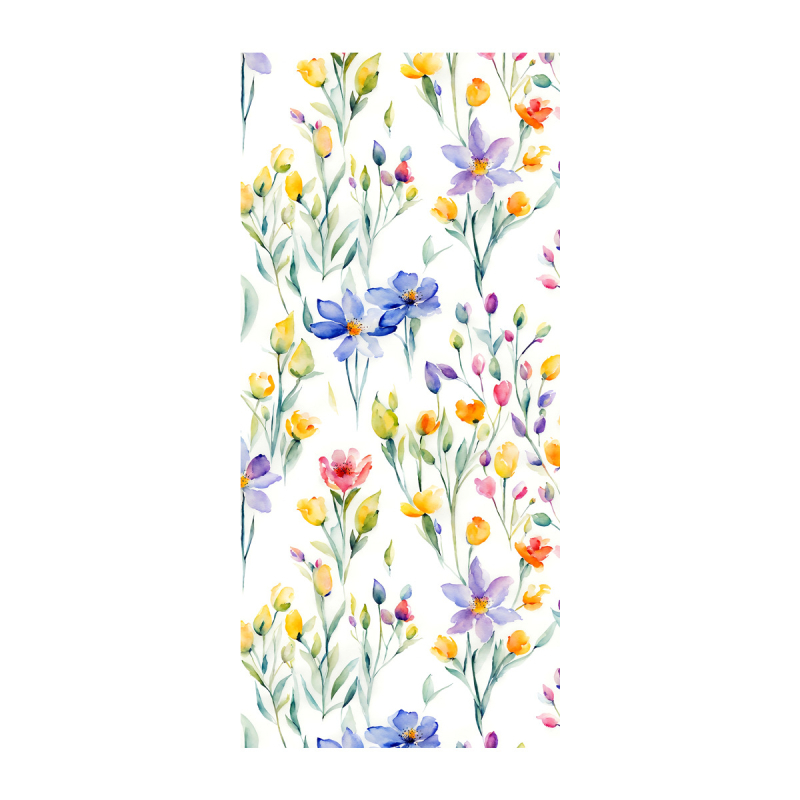 Lipnūs PVC tapetai su žalios augalų motyvais ir gėlių šakelėmis, šiuolaikiškas minimalistinis stilius, premium (Funkcija: lipnūs; Medžiaga: PVC; Sluoksnis: PVC; Stilius: modernus minimalistinis; Klasė: premium)