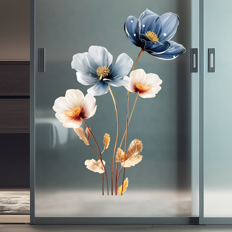 Autocolant de perete cu model floral (PVC; mai mult de 5 piese; impermeabil; sufragerie)