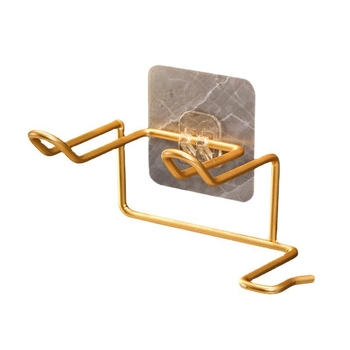 Vonios kambario plaukų džiovintuvo laikiklis – sieninis be gręžimo montavimas, 10 kg apkrova, purškimo dažų danga, modelis Blowing Rack