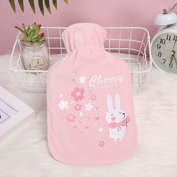 Ηλεκτρική γούνινη θερμαντική σακούλα με καρτούν εκτύπωση και λογότυπο με καυτό τύπωμα; εκτύπωση καυτής σχεδίασης; κατάλληλη για ρούχα.