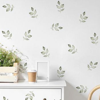 Autocolant decorativ pentru perete cu model de plante, PVC, 1 piesă, potrivit pentru living și dormitor.