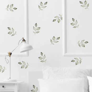 Διακοσμητικό αυτοκόλλητο τοίχου με μοτίβο φυτών, υλικό PVC, 1 τεμάχιο, κατάλληλο για σαλόνι και υπνοδωμάτιο.