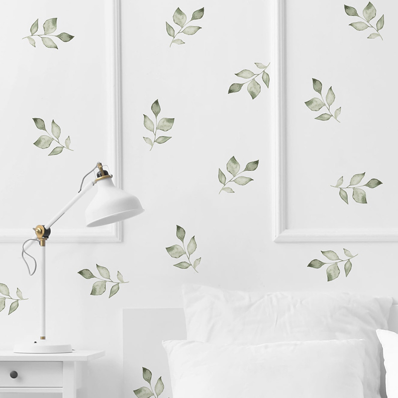 Autocolant decorativ pentru perete cu model de plante, PVC, 1 piesă, potrivit pentru living și dormitor.