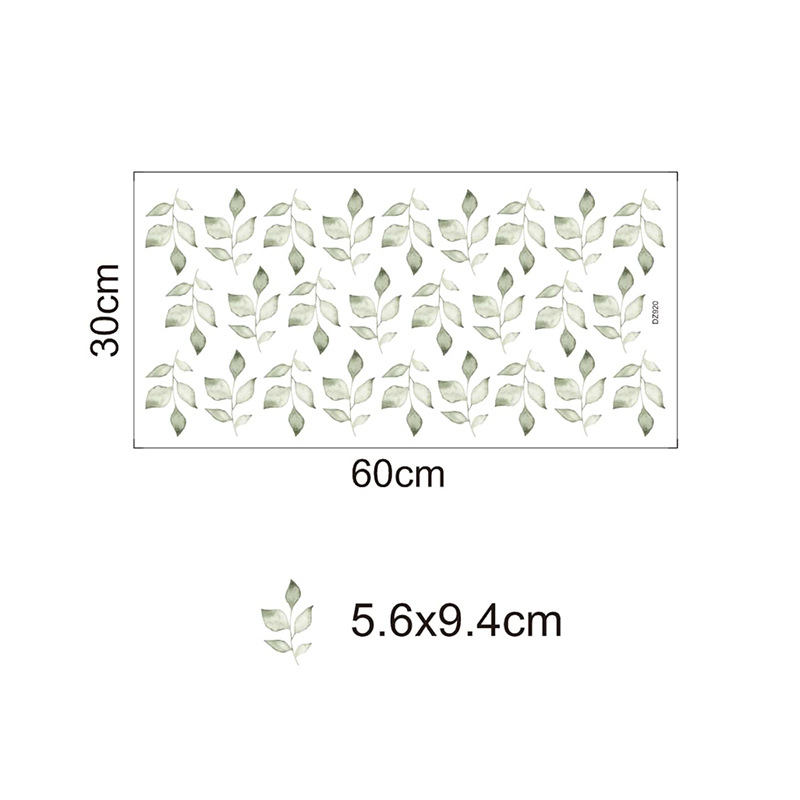 Autocolant decorativ pentru perete cu model de plante, PVC, 1 piesă, potrivit pentru living și dormitor.