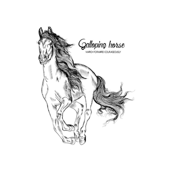 Τοίχος αυτοκόλλητο – εικονογράφηση αλόγου που τρέχει, PVC, αδιάβροχο, 2 τεμάχια, κατάλληλο για σαλόνι, υπνοδωμάτιο, μελέτη και είσοδο, επίπεδη διακόσμηση τοίχου σε στυλ Νέου Κινέζικου