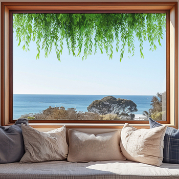 PVC διακοσμητικό αυτοκόλλητο τοίχου για φόντο γυάλινου παραθύρου; κατάλληλο για σαλόνι, υπνοδωμάτιο και εμπορικούς χώρους; μοντέρνο μινιμαλιστικό στυλ, επίπεδη σχεδίαση