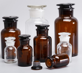 Stiklinė reagentų buteliukas su plačiu kaklu (Modelis: Reagent bottle; Medžiaga: Other; Leistina klaida: 0; Prekės ženklas: Kangzhida)