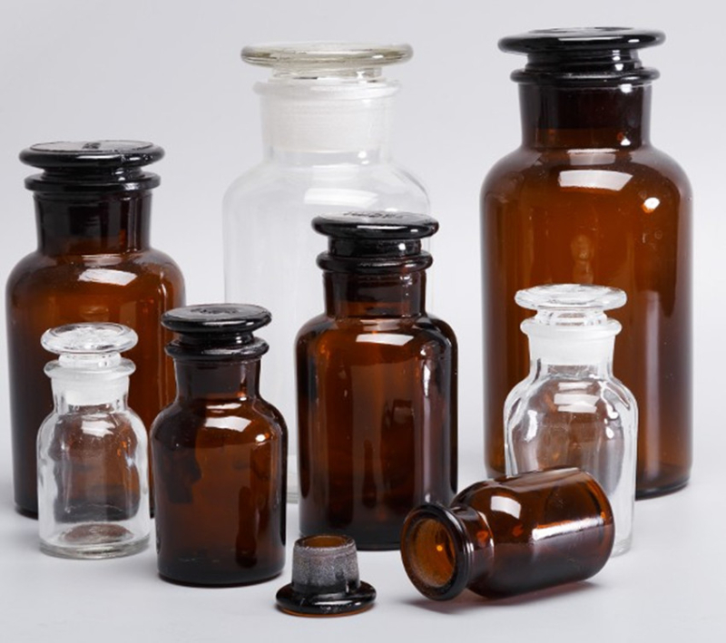 Stiklinė reagentų buteliukas su plačiu kaklu (Modelis: Reagent bottle; Medžiaga: Other; Leistina klaida: 0; Prekės ženklas: Kangzhida)