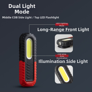 Φορτιζόμενος COB φως εργασίας με μαγνητική βάση 360° και κρεμαστή λαβή για συντήρηση οχημάτων — 10W, 3.7V, 400 lm, 6500K, μοντέλο S680-Z-R