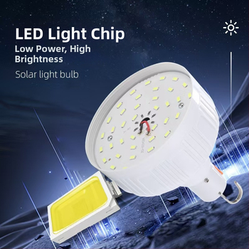 Įkraunamas LED žibintas lauko naudojimui – IP55, 20W, 6V, 6–12 val. apšvietimas