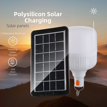 Įkraunamas LED žibintas lauko naudojimui – IP55, 20W, 6V, 6–12 val. apšvietimas