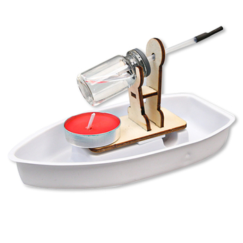 Μοντέλο ατμοκίνητου πλοίου DIY – Πλαστικό εκπαιδευτικό παιχνίδι Φυσικής STEM, πρακτική εκπαίδευση για παιδιά 7–14 ετών