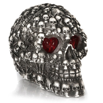 Rankų darbo Helovyno kaukolė iš dervos – vidaus dekoracijai, barams ir vakarėliams rekvizitas