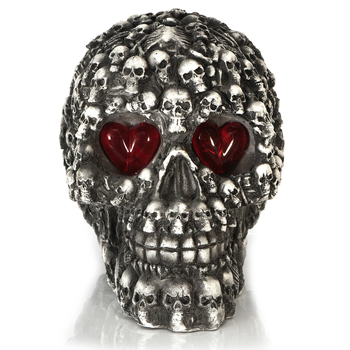 Rankų darbo Helovyno kaukolė iš dervos – vidaus dekoracijai, barams ir vakarėliams rekvizitas