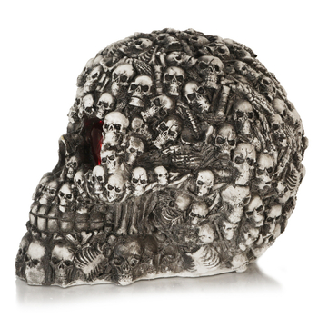 Rankų darbo Helovyno kaukolė iš dervos – vidaus dekoracijai, barams ir vakarėliams rekvizitas