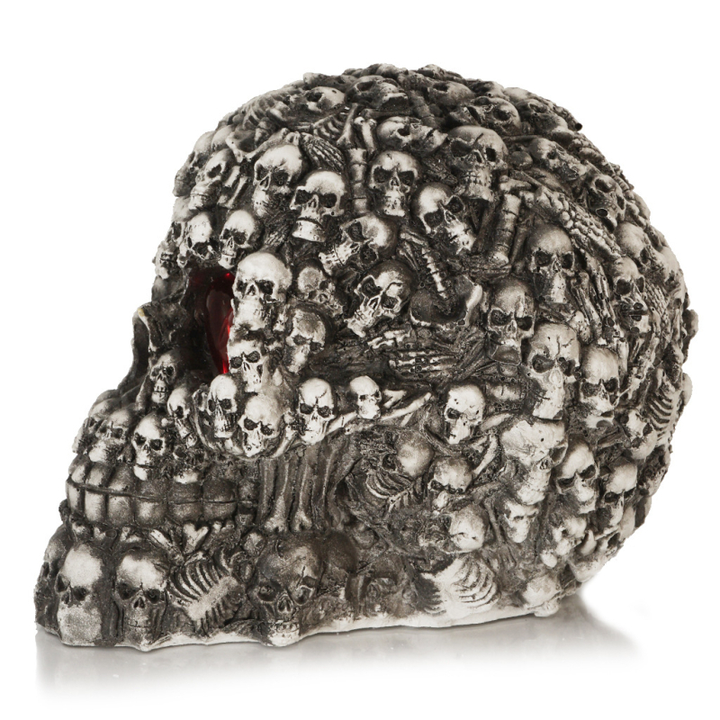 Rankų darbo Helovyno kaukolė iš dervos – vidaus dekoracijai, barams ir vakarėliams rekvizitas