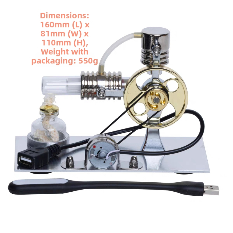 Model Stirling engine – jucărie educativă științifică, din aliaj, pentru copii 7–14 ani