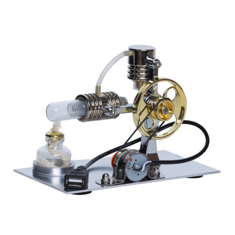 Model Stirling engine – jucărie educativă științifică, din aliaj, pentru copii 7–14 ani