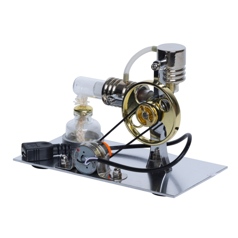 Model Stirling engine – jucărie educativă științifică, din aliaj, pentru copii 7–14 ani
