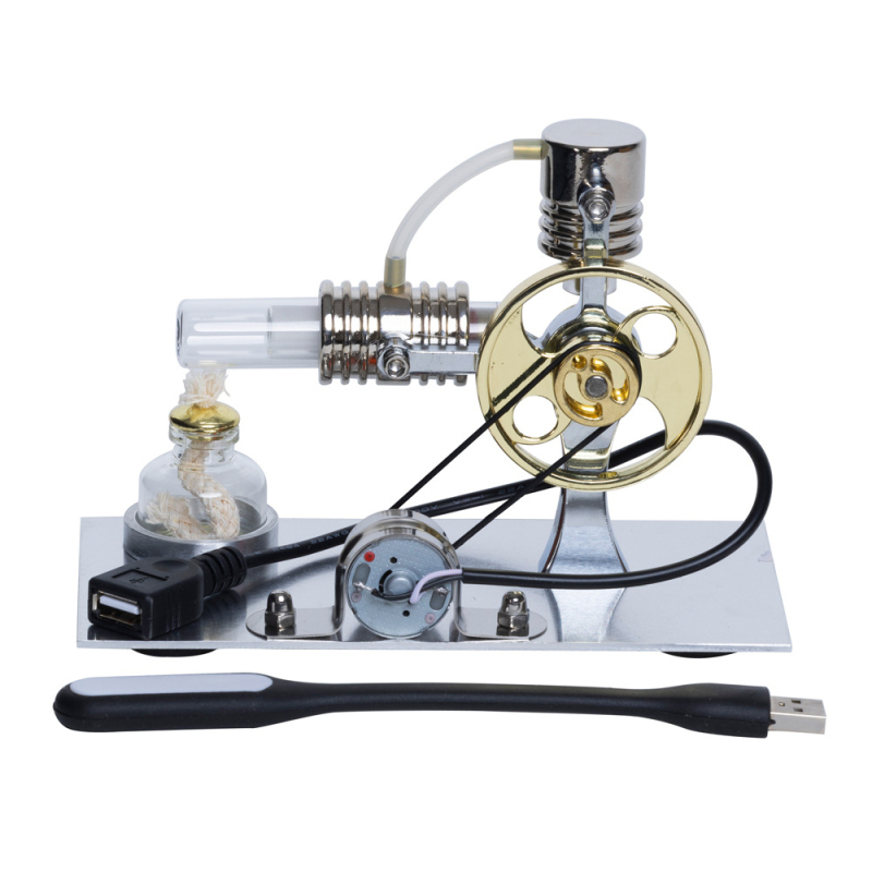 Model Stirling engine – jucărie educativă științifică, din aliaj, pentru copii 7–14 ani