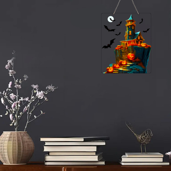 Ακρυλικό καρτούν κρεμαστό διακοσμητικό για παράθυρο και πόρτα – UV εκτύπωση, χριστουγεννιάτικη διακόσμηση