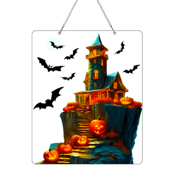 Ακρυλικό καρτούν κρεμαστό διακοσμητικό για παράθυρο και πόρτα – UV εκτύπωση, χριστουγεννιάτικη διακόσμηση