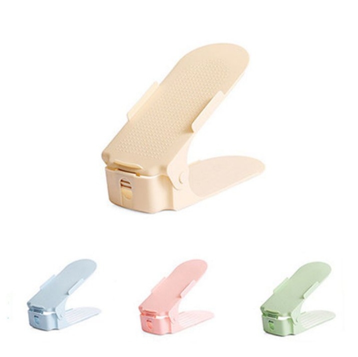 Οργανωτής παπουτσιών εξοικονόμησης χώρου με πολυεπίπεδες διαχωριστικές θήκες και διπλό αναδιπλούμενο ράφι (Υλικό: Πλαστικό; Στυλ: Μοντέρνο και μινιμαλιστικό; Λειτουργία: Αποθήκευση)