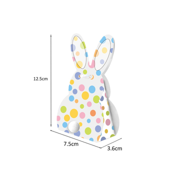 Velykų popierinė saldainių dėžutė su kiškių ausimis, 24 vnt. pakuotėje, OPP maišo įpakavimas