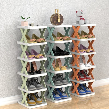 Ράφι παπουτσιών, πλαστικό, μοντέλο X3030, μοντέρνος μινιμαλιστικός σχεδιασμός, για αποθήκευση σε γωνία εισόδου