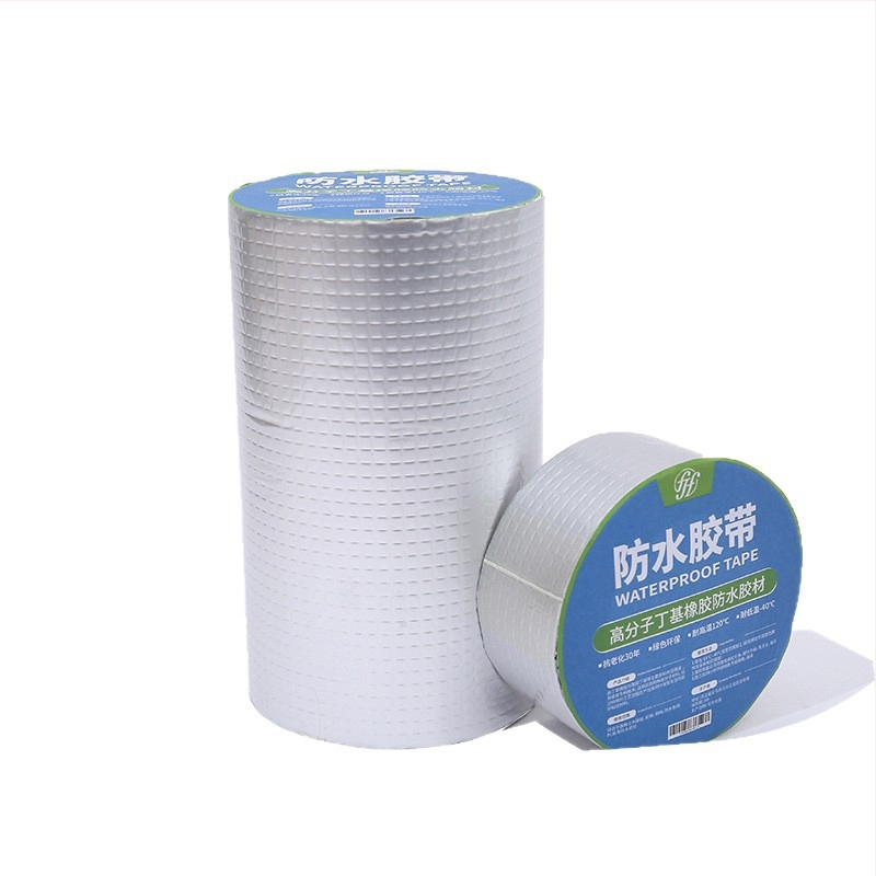 Λωρίδα επισκευής στεγανοποίησης οροφής με υπόστρωμα αλουμινόφυλλο και βουτυλική στεγανοποίηση; Πάχος 1–1,5 mm; κατάλληλη για στέγες; βραχυπρόθεσμη αντοχή σε θερμοκρασία -20°C έως 80°C και μακροπρόθεσμα 0°C έως 50°C.