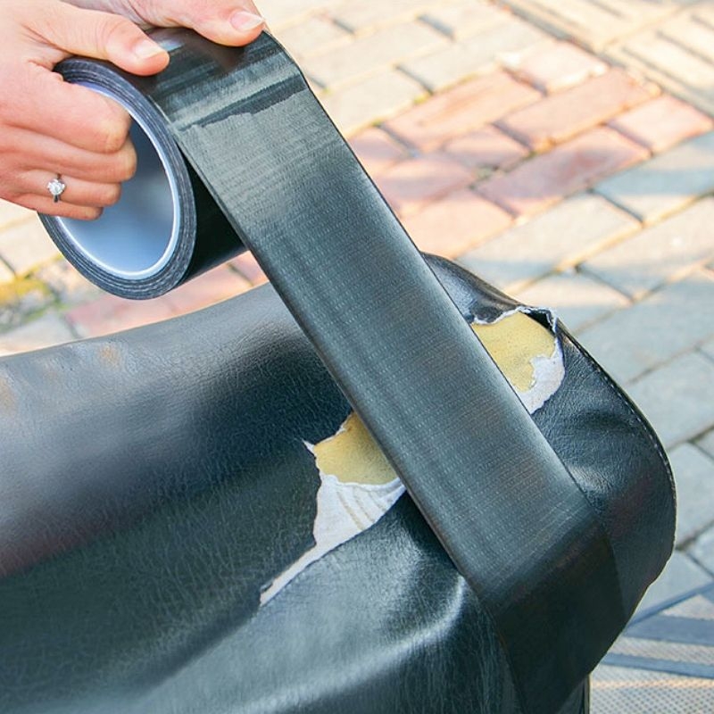 Ταινία επισκευής δερμάτινων καθισμάτων αυτοκινήτου με κόλλα βάσεως υφάσματος, υψηλή ιξωστρότητα, υπόστρωμα Buki, προσαρμόσιμο πάχος, πυρήνας από χαρτόνι.