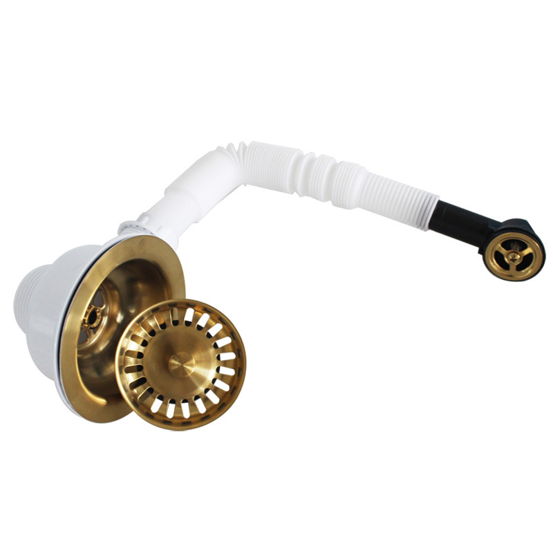 Odvod za sudoper, model XK225C034, materijal PP+304, specifikacija 114, težina 268 g, moderni minimalistički stil