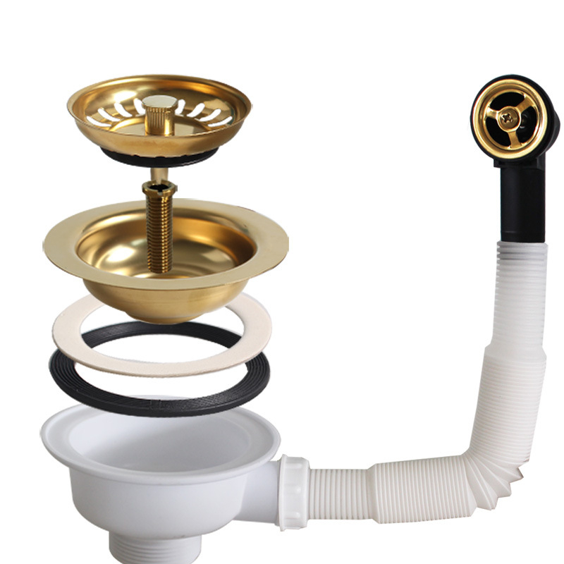 Odvod za sudoper, model XK225C034, materijal PP+304, specifikacija 114, težina 268 g, moderni minimalistički stil