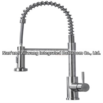 Nerūdijančio plieno virtuvės čiaupas su ištraukiamu mechanizmu, matinio paviršiaus – maišymo čiaupas, 0–90°C, 1.0 MPa