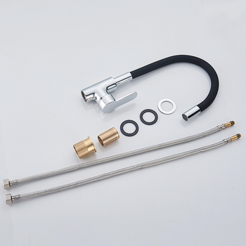 Virtuvės maišytuvo su variniu korpusu, keraminė kasetė, montavimas sėdynės tipu, dviguba konstrukcija