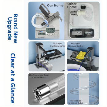 Kriauklės ploviklio dozatorius — rankinis spaudimas, aliuminio lydinys, anoduotas, šiuolaikiškas minimalistinis dizainas
