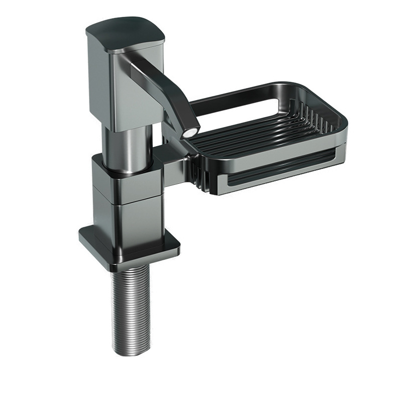 Kriauklės ploviklio dozatorius — rankinis spaudimas, aliuminio lydinys, anoduotas, šiuolaikiškas minimalistinis dizainas