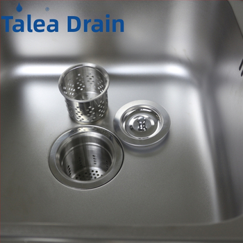 XK265 Αποχέτευση νεροχύτη κουζίνας – Τύπος κλουβί; Υλικά: PP και SUS304; Διπλής στρώσης κατασκευή από πλαστικό-χάλυβα; Διαμέτρει Ø110–114 mm