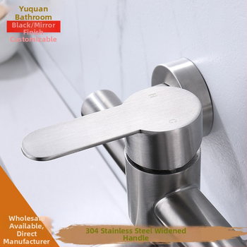 Sienos montuojamas virtuvės maišytuvas iš 304 nerūdijančio plieno su šlifavimo paviršiumi, ištemptas antgalis, modelis YQ1010F-W, keraminis vožtuvas, įvadas/išvadas G1/2, 1.0 MPa, 100°C