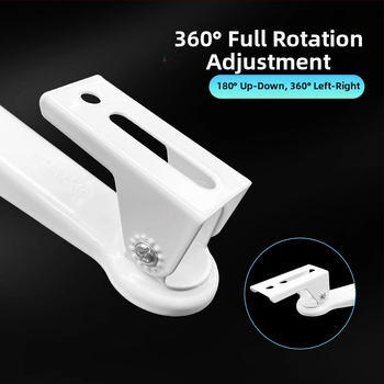 Ενισχυμένος εξωτερικός επιτοίχιος βάρος για κάμερα παρακολούθησης — χάλύβας ψυχρής έλασης, περιστροφή 360°, επίχρισμα σε υψηλή θερμοκρασία