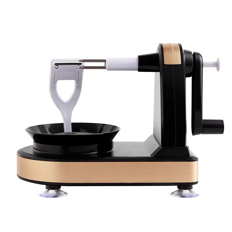 Rankinis obuolių valiklis su pasukamu mechanizmu — daugiafunkcinis virtuvės įrankis vaisių nulupti