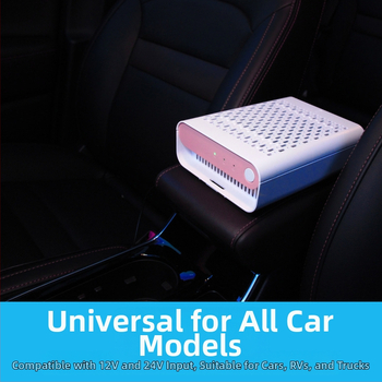 JO-6601 automobilių oro valytuvas su dvigubu neigiamų jonų HEPA filtru, PM2.5 ir dūmų šalinimas, CADR 22 m3/h, 12–24 V, 2,8 W, 8 000 000 jonų/cm3