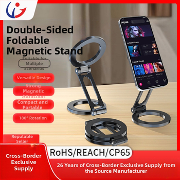 Darba galda tālruņa turētājs no cinka sakausējuma, spēcīgs magnēts, salokāms, universāls, N52 magnēts