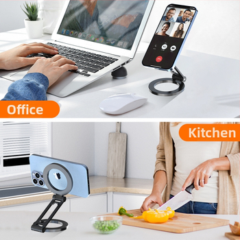 Десктоп държач за мобилен телефон от цинкова сплав, сгъваем, универсален, магнит N52