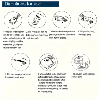 Elektrinis blakstienų garbanojimo prietaisas su temperatūros kontrole, mini nešiojamas, įkrovimas – Magic Eyelashes