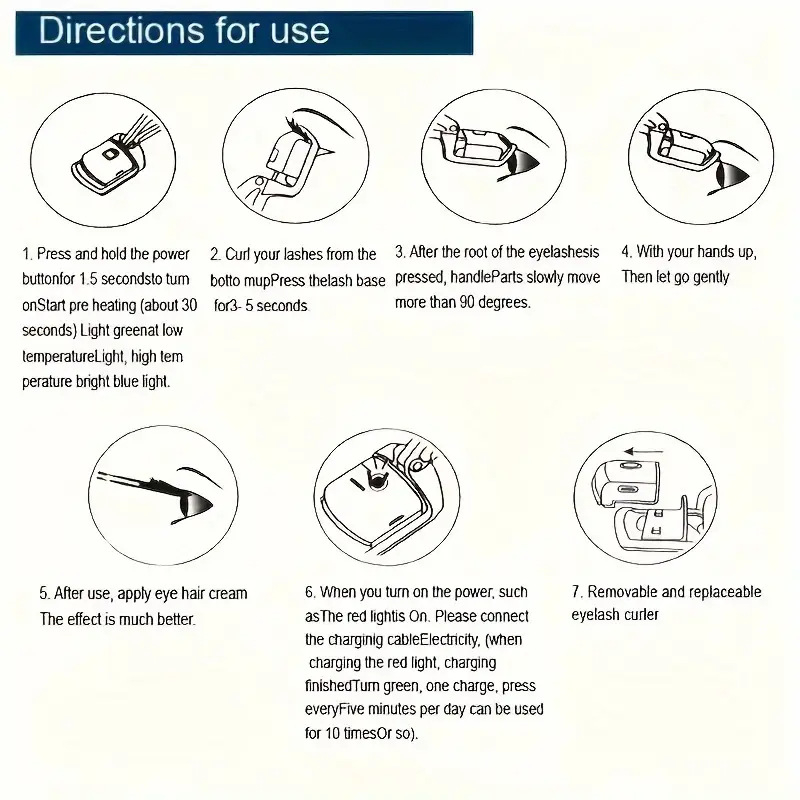 Elektrinis blakstienų garbanojimo prietaisas su temperatūros kontrole, mini nešiojamas, įkrovimas – Magic Eyelashes