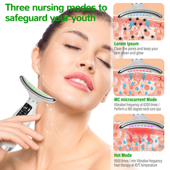 HY69 kaklo masažuoklis – vibracinis masažas, Photon Beauty, odos tonizavimas