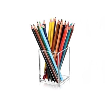 Cutie de depozitare pentru birou din PS, pentru organizare cosmetice și papetărie, 1L, design modern minimalist