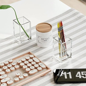 PS επιτραπέζιο κουτί αποθήκευσης για οργάνωση καλλυντικών και ειδών γραφείου, 1L, σύγχρονο μινιμαλιστικό σχέδιο